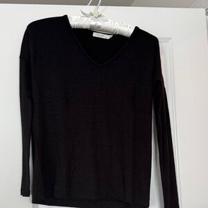 Rag and Bone Elegant Black V-Neck Sweater
